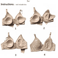 thumbnail image 3 of BIMEI Women's Bra Inserts Pads Removable Push Up Sports Bra Cups Rounded top Use for Swimsuits, Workouts, Mastectomy Breast Form Prosthesis Bra，A pair，Spiral，S, 3 of 6