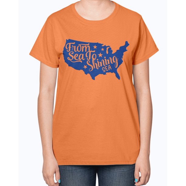 Wedding Goodies From Sea To Shining Sea America Ladies T Shirt Walmart Com Walmart Com
