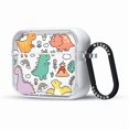 thumbnail image 1 of wonima44 Case for Airpods Pro & Airpods Pro 2, Protective Clear Case with Shockproof Dual Layer Hard Luxe Metal Ring Designed for Airpods Pro 2 Generation - Dinosaur Land, 1 of 1