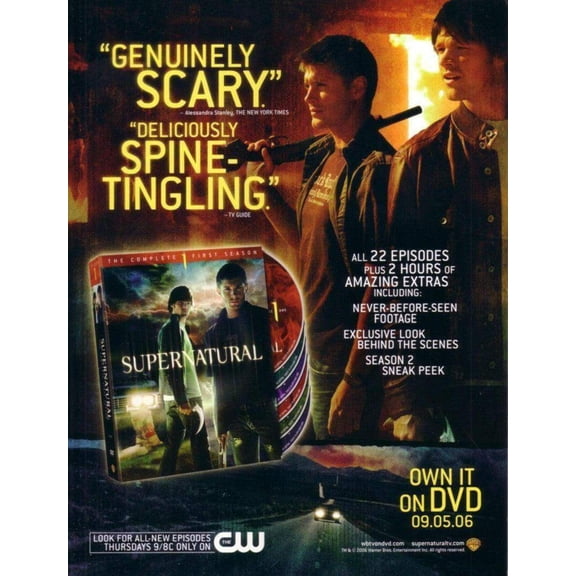 Supernatural Smallville 2006 SDCC jumbo 8 1/2x11 photo card