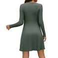 thumbnail image 2 of Homenesgenics Spring Dresses for Women 2026 Plus Size Trendy Women's Long Sleeved Round Neck Sweater Dress For Spring 2026 Green M, 2 of 8