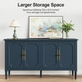 thumbnail image 5 of Cozy Home Mid Century Modern Accent Cabinet, 4-Door Blue Media Buffet, 5 of 8