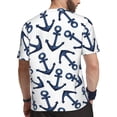 thumbnail image 2 of Rocae Navy Blue Anchors for Men's Mesh Quick-Dry Short Sleeve Workout T-Shirt,Mens Crew Neck Tee Lightweight Soft Classic T Shirts Large, 2 of 9