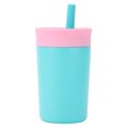 thumbnail image 3 of Tumador de aislamiento de 12oz con taza de doble capa de paja aislada de acero inoxidable Frasco de aspiración para bebidas frías calientes, 3 of 8