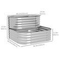 thumbnail image 3 of Outsunny 2-Tier Raised Garden Bed Galvanized Planter Box with Safety Edging, 3 of 10