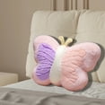 thumbnail image 4 of Dianli Butterfly Pillow Car Office Backrest Cushion Plush Nap Pillow Decorative Throw Pillow for Living Room Bedroom Study Support Soft Breathable Pink Blue Yellow 42x30cm, 4 of 6
