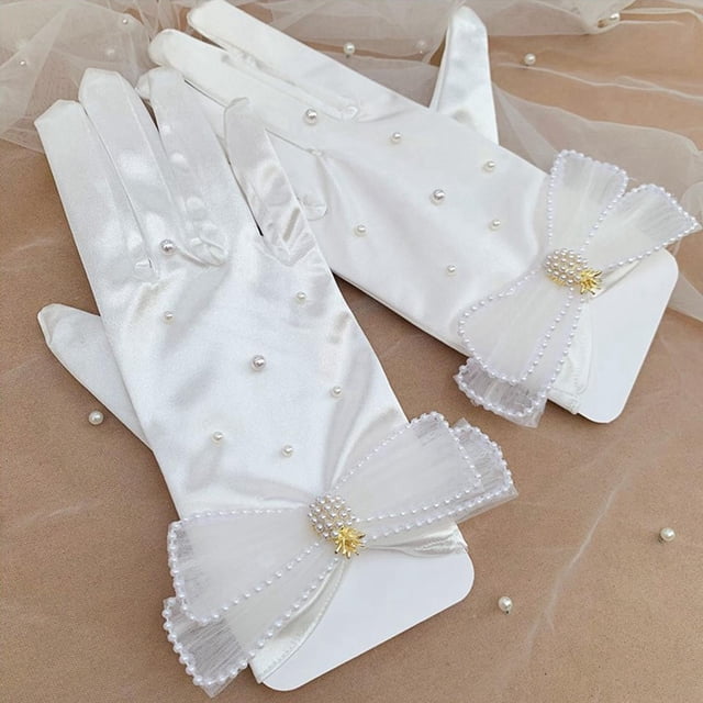 Clips para Zapatos de Cristal con Diamantes de Imitación para Mujer, Botas de Boda, , Joyería, Decoración , Blanco, Talla única Salvador Guantes de muñeca cortos