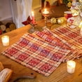 thumbnail image 6 of Red Plaid Snowflake Christmas Table Runner, Winter Holiday Table Runners 72 inches Long Xmas Decorations Indoor Outdoor Farmhouse Home Kitchen Dining Party Decor, 6 of 7