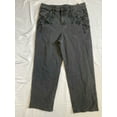 thumbnail image 6 of $80 Inc Womens Embroidered Pocket High Rise Straight-Leg Jeans Black Size 16, 6 of 9