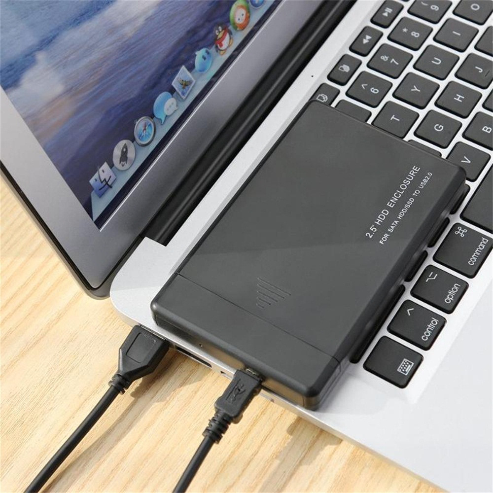 2.5 SATA Hard Drive Enclosure USB 2.0 External HDD SSD HD Caddy Case