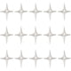thumbnail image 1 of 15 broches de estrella de cuatro puntas, de aleación pulida, sencillos y modernos, con forma geométrica., 1 of 9