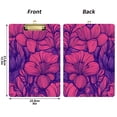 thumbnail image 3 of Floral Pattern in Pink and Purple 12.5x9in Clipboard, Durable Acrylic with Metal Clip and Wall Hook for Office or Classroom, 3 of 10
