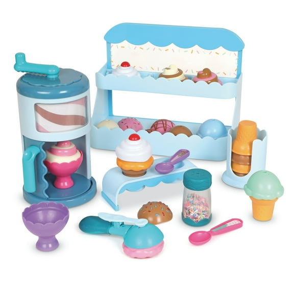 Learning Resources Swirly Scoops Ice Cream Shoppe, Ice Cream Playset, Play Food, Ages 2  