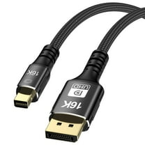 JSER Mini DisplayPort 2.1 Mini-DP 2.0 to DP Cable 16K 60hz Cable Ultra-HD UHD DP 1.4 8K 120hz Compatible FreeSync G-Sync Gaming Monitor 4090 7900