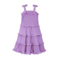 thumbnail image 6 of Planet Gold Toddler & Girls Summer Sleeveless Tiered Dress with Tie Straps, Sizes 12M-18, 6 of 6