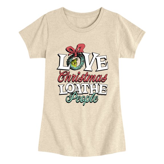 The Grinch - Love Christmas - Youth Girls Fitted Short Sleeve T-Shirt