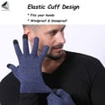 thumbnail image 6 of Yoyauz 2 Pairs Women Men Winter Touch Screen Knit Gloves Anti-Slip Thermal Soft Elastic Cuff Glove (Women, Purple), 6 of 9