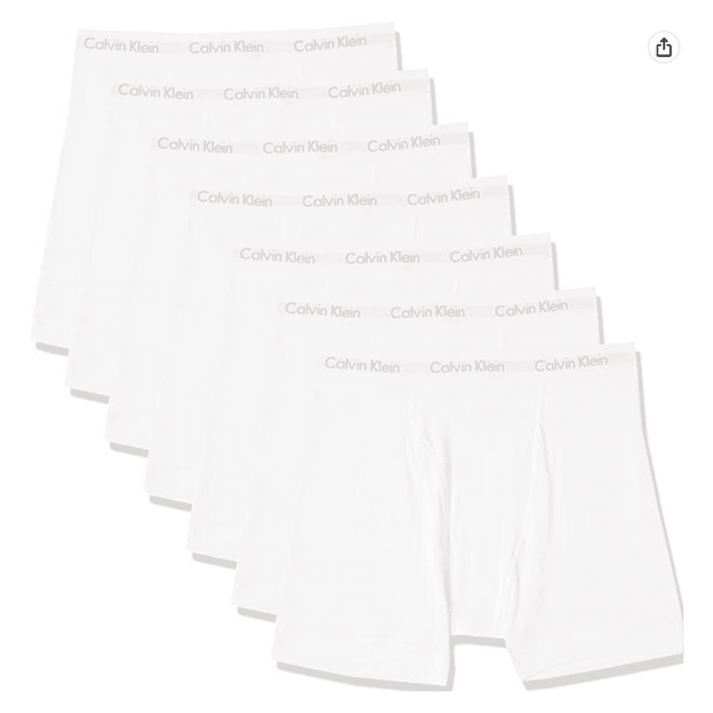 Calvin Klein Men's Underwear Cotton Classics 7-Pack Boxer Brief, White, Sm  