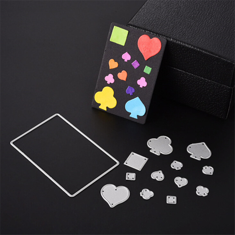 Poker Playing Cards Cutting Dies Stencils DIY Scrapbook Album Card