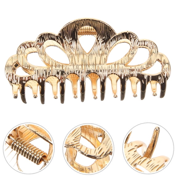 NIAIZEK Metal Hair Claw Clip Hair Clip Golden Alloy 1Pack