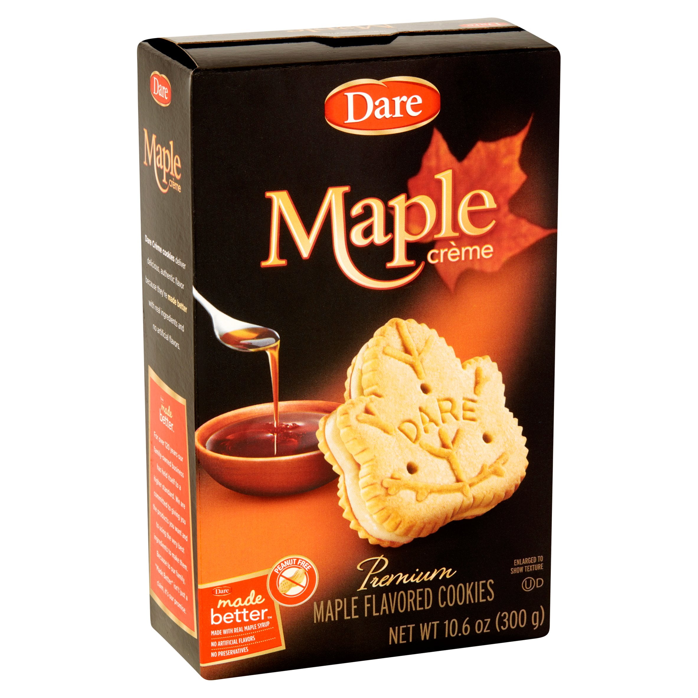 Dare Premium Maple Crème Flavored Cookies, 10.6 oz, 12 pack