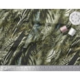 thumbnail image 2 of Soimoi Green Velvet Fabric Leopard & Wild Animal Skin Print Fabric by The Yard 58 Inch Wide, 2 of 3