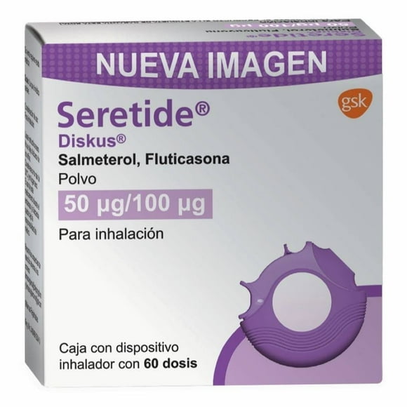 Seretide Diskus Diskus polvo 50 µg/100 µg con dispositivo inhalador 60 dosis