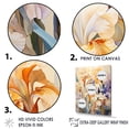 thumbnail image 3 of Designart "Serene Blooms: Beige And Blue Minimalist Irises I" Irises Floater Framed Wall Art Prints, 3 of 5