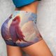 thumbnail image 4 of Balery Heart Sky Bird Couple Pantalones cortos de entrenamiento estampados para mujer, sin costuras, ajustados, para gimnasio, yoga, correr, deportes, ejercicio activo, fitness.-Medium, 4 of 8