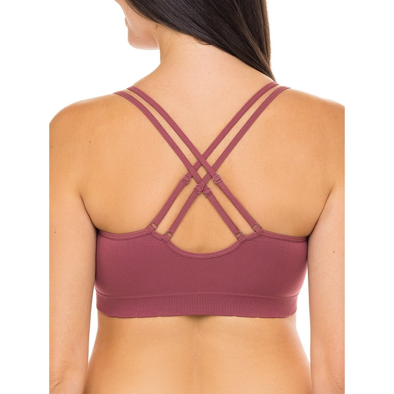 Kindly Yours Women's Seamless Pullover V-Neck Bralette, Sizes S-XXXL 