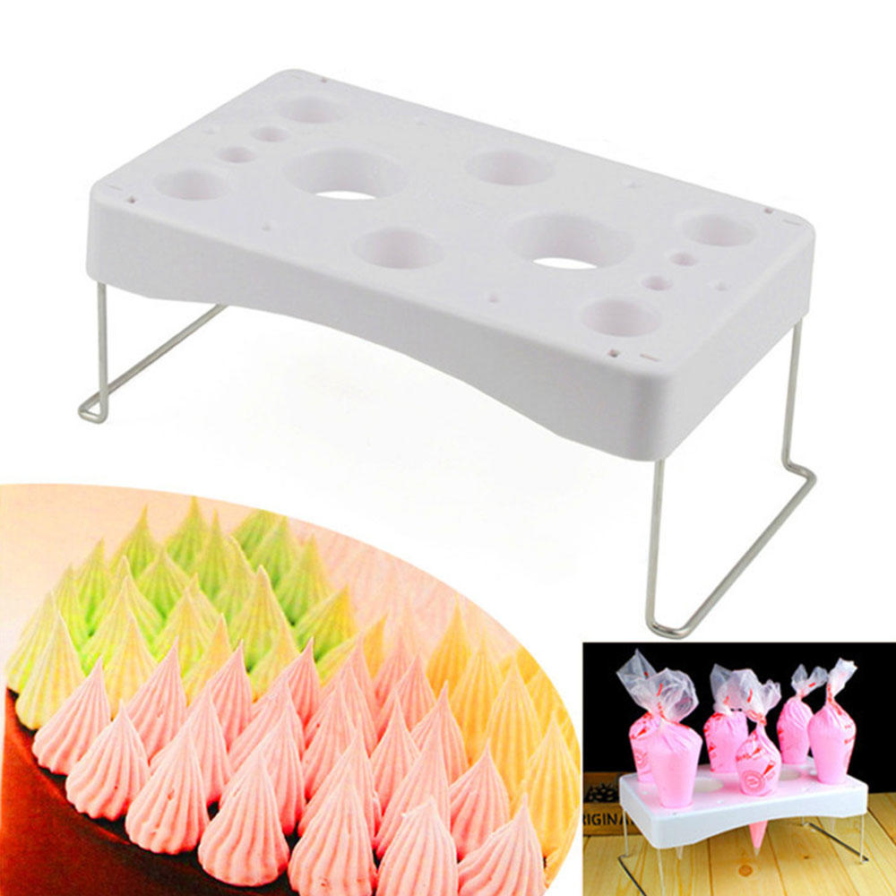 Folding Cake Piping Bag Rack Pastry Bag Stand Piping Bag Holder Cream Work Table Holder Cake