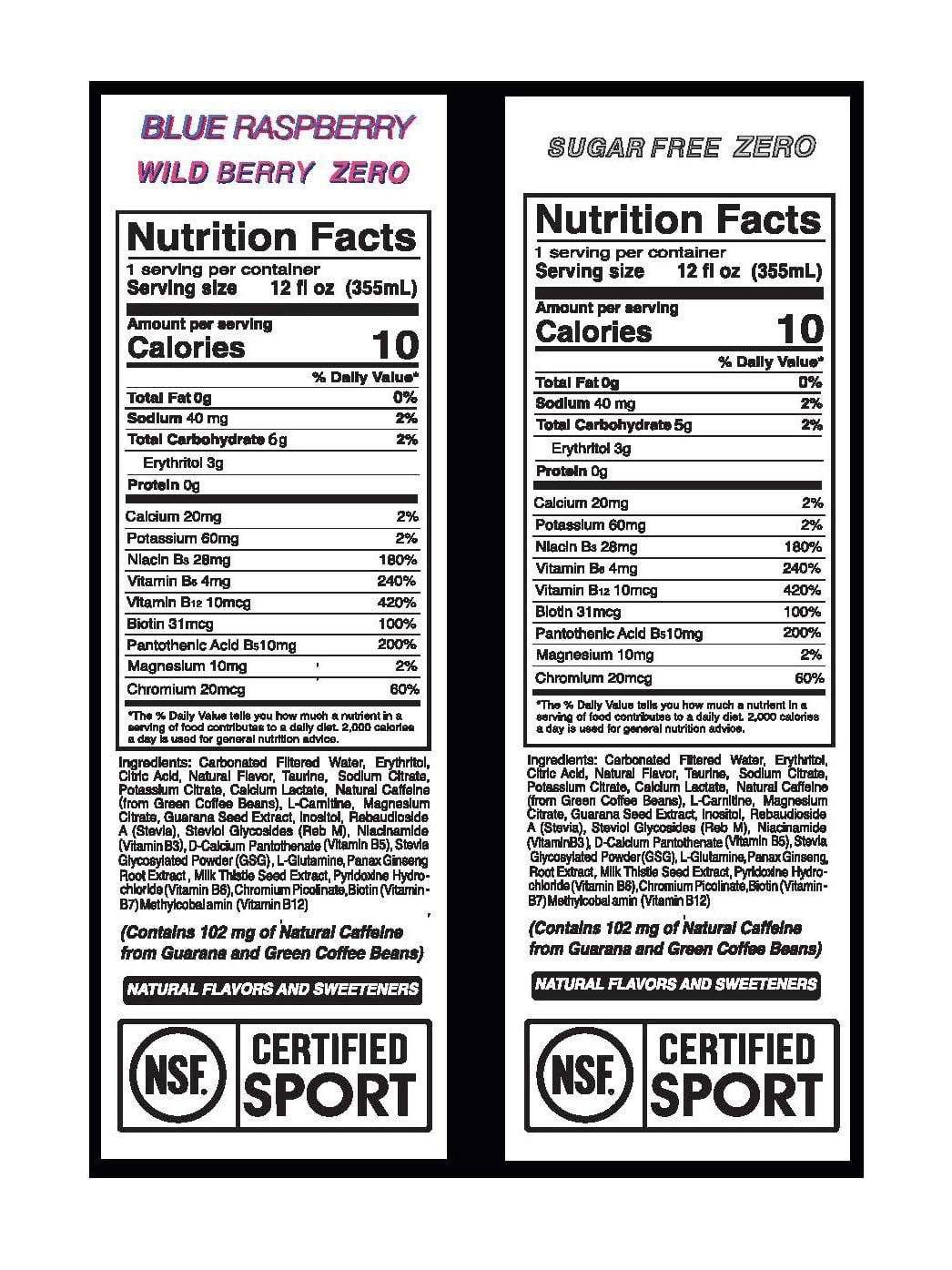 ProBaller Ultra Premium Energy Drink  - Natural Clean Ingredients - Biotin, Electrolytes, Guarana, Taurine, Essential B-Vitamins with B12 (Methylcobalamin)  more. 12 fl oz (pack of 15)