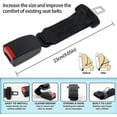 thumbnail image 4 of Juego de 2 extensores universales para cinturón de seguridad de coche, correa de extensión ajustable de 23 cm, color gris, 4 of 4