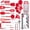 Red, variant on Kitchen Utensils Set, Cooking Utensil Set Kitchen Gadgets, Pots and Pans set Nonstick and Heat Resistant, 24 Pcs Nylon and Stainless Steel, Spatula Set, Apartment Essentials Kitchen Cookware Sets