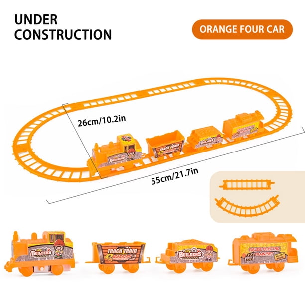 Coche de tren montado creativo, coche de tren eléctrico, juguete educativo Diy para niños Wmkox8yii shdjk1109