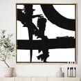 thumbnail image 3 of Black & White Crossing Paths I - Modern & Contemporary Framed Canvas, 3 of 3