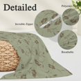 thumbnail image 2 of Sage Green Floral Pillow Covers, Linen Long Throw Pillow Case, Vintage Spring Botanical Flowers Holiday Pillow Protector Decorative Cushion Cover for Living Room/Bedroom 20" x 30", 2 of 8