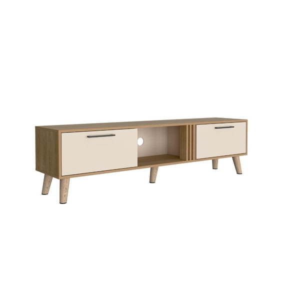 Mueble de TV hasta 70 Pulgadas Con 2 Cajones Color Madera RTA