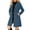 Light Blue, variant on Edvintorg Jacket for Women Notch Lapel Long Sleeve Business Casual Coat Fall Winter Button Down Long Outerwear with Pocket Women Clothes Wine S-2XL