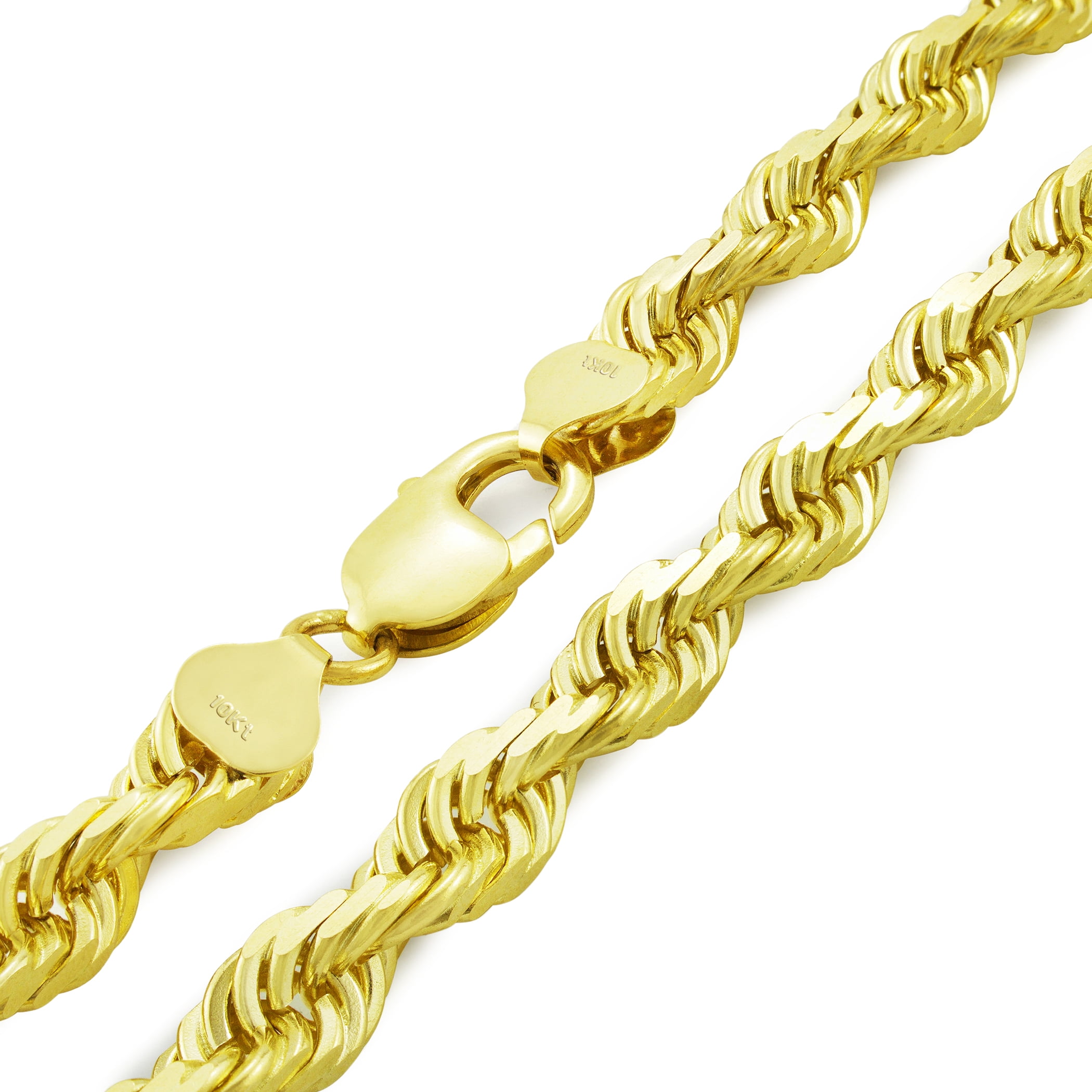 7mm Diamond Cut Franco Bracelet, 14K Yellow Gold, Proclamation Jewelry 8 Inches / Lion Snake & Diamond Clasp