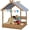 Brown, variant on Outsunny Outdoor Sandbox with Cover for 3-7 Years Old, Backyard, Grey