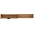 thumbnail image 3 of Nexera Slim Wall-Mounted Tv Stand Fits Tv's up to 72" with Storage Cabinet, Light Walnut, 3 of 9