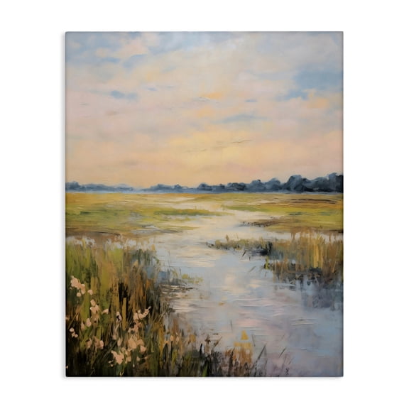 Stupell Industries Summer Marsh Stream Canvas Wall Art, design by Creative Studio, 48 x 36