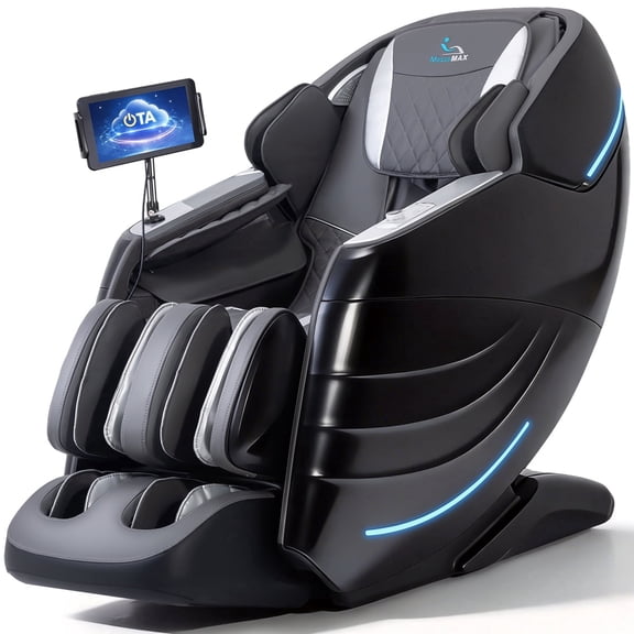 MassaMAX MD328 Massage Chair, 22 Auto Programs, with OTA Updates,Heat & Foot rollers Massage,APP Control - Black