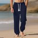 thumbnail image 4 of Ceisia Gift Men's Spring/Summer Sports Pants - Solid-Color Breathable Running Drawstring Zipper Pocket Elastic Ankle Pants, 4 of 5