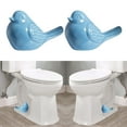 1/2Pcs Blue Bird Toilet Bolt Cover Resin Animal Figurine Toilet Floor