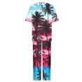 thumbnail image 4 of SnZhen Two Piece Sets for Women Summer Women's Solid Color Casual Short Sleeved Top With Pants And Round Neck Set, 4 of 4