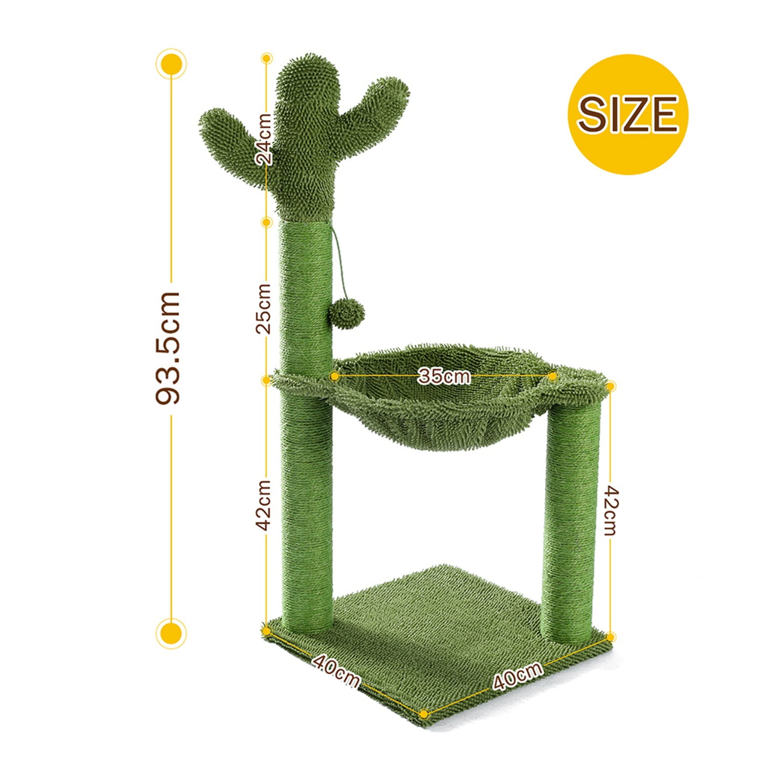 Pefilos Cat Scratching Posts for Indoor Cats Tree with Play Ball and Bed Cat Condo for Outside Green-Cactus Cat Scratching for Furniture Pefilos Cat Scratching Posts for Indoor Cats Tree with Play Ball and Bed Cat Condo for Outside Green-Cactus Cat Scratching for Furniture