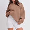 thumbnail image 6 of Resicozy Oversized Sweatshirt for Women Crewneck Sweaters Casual Tops Comfy Fall Fashion Sweatshirt Winter Clothes 2026 Camel 2XL, 6 of 6