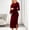 Wine, variant on pstuiky Maternity Dress Summer Casual Solid Color Drop Shoulder Mid-Length Dress Leisure Slim Fit Long Sleeve Dresses Women's Pregnancy Dresses